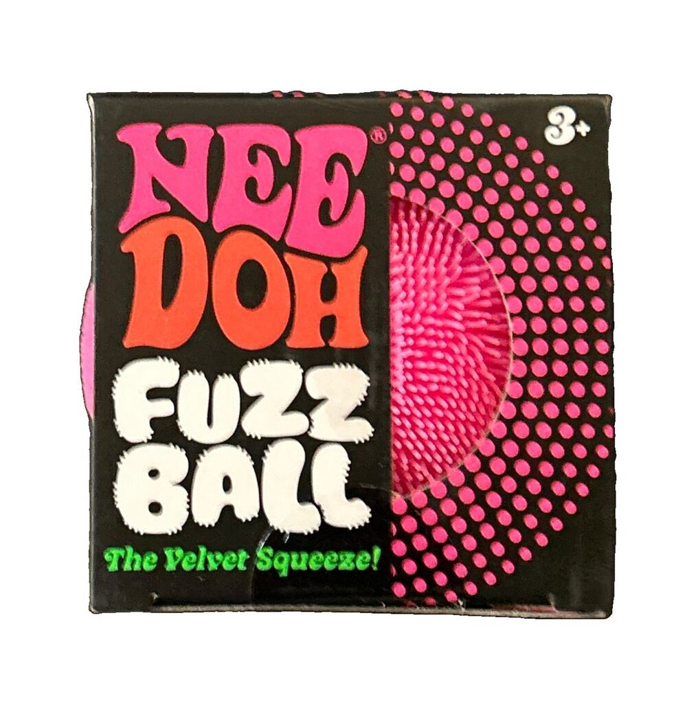 NeeDoh Fuzz Ball Nee Doh Squishy The Velvet Squeeze Pink New